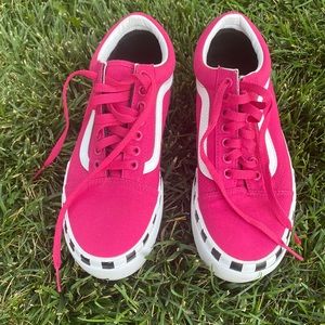Pink Platform Vans! Size 8.0 womens